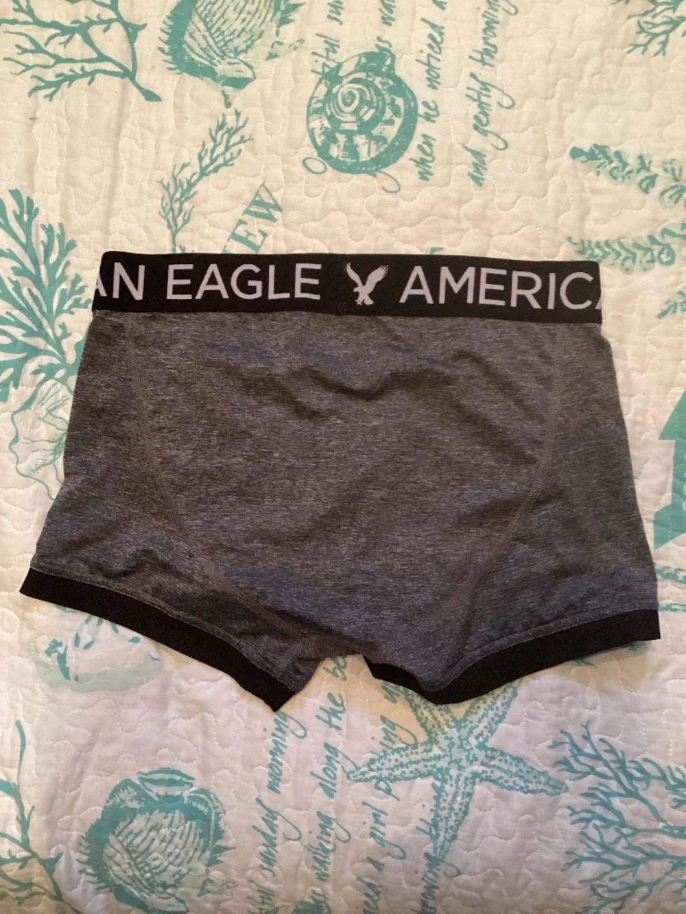 American Eagle gray and black medium trunks